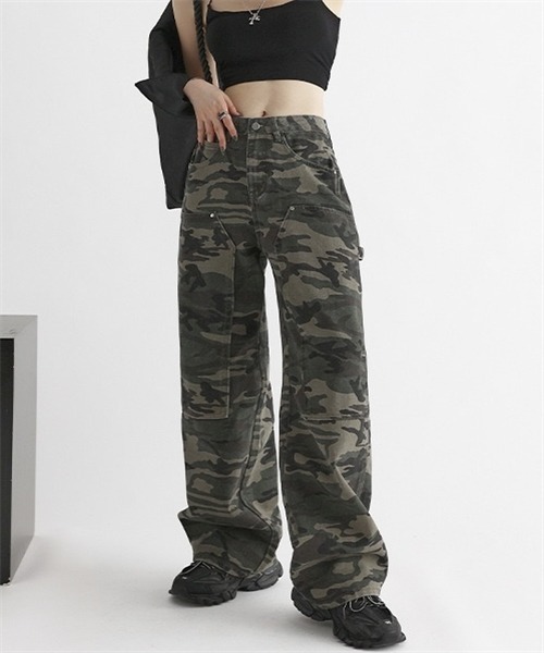 Dream garden(ドリームガーデン)の「迷彩柄デニムパンツ(デニムパンツ・レディース・カーキ・S/M/L/XL/2XL/XS)」の8枚目の写真