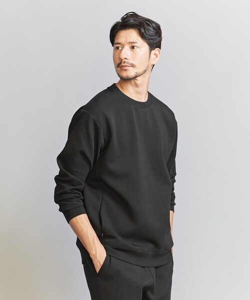 BEAUTY&YOUTH UNITED ARROWS(ビューティーアンドユースユナイテッドアローズ)の「【WEB限定 WARDROBE SMART】ダブルニット クルーネック スウェット/セットアップ対応(スウェット・メンズ・グレー/オリーブ/ブラック/ロイヤルブルー/ダークグレー/ナチュラル・XL/L/M/S)」の7枚目の写真