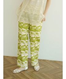 Geometric wide pants
