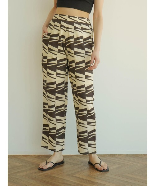 Geometric wide pants