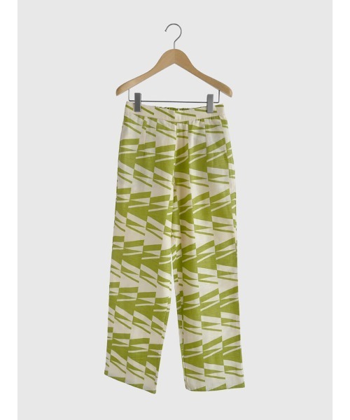 FIKA.(フィーカ)の「Geometric wide pants(その他パンツ・レディース・ライム/ブラック・MEDIUM)」の10枚目の写真