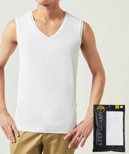 KEEPGUARD】乳首透け防止Tシャツ（ノースリーブタイプ