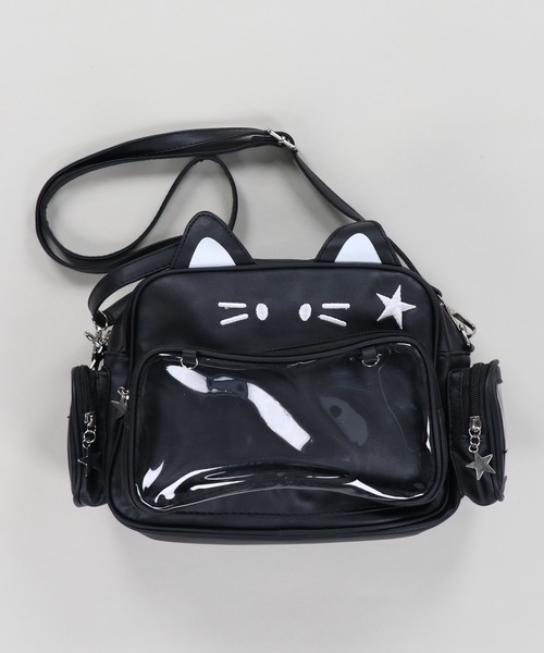 SPINNS（スピンズ）の「ねこ耳ショルダーバッグ（ショルダーバッグ・メンズ・シルバー/ブラック・ONESIZE）」の2枚目の写真