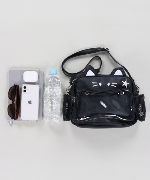 SPINNS（スピンズ）の「ねこ耳ショルダーバッグ（ショルダーバッグ・メンズ・シルバー/ブラック・ONESIZE）」の11枚目の写真