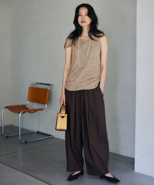 BARNYARDSTORM（バンヤードストーム）の「BARNYARDSTORM / サテンタンク / マシンウォッシャブル（タンクトップ・レディース・モカ/ブラック・FREE）」の14枚目の写真