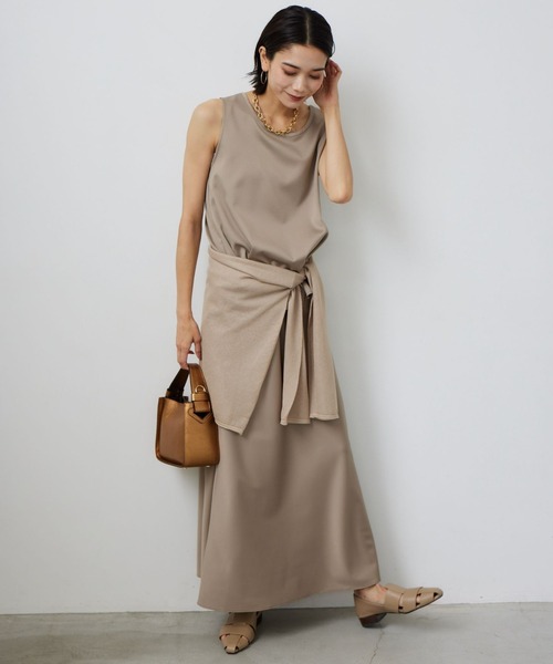 BARNYARDSTORM（バンヤードストーム）の「BARNYARDSTORM / サテンタンク / マシンウォッシャブル（タンクトップ・レディース・モカ/ブラック・FREE）」の5枚目の写真