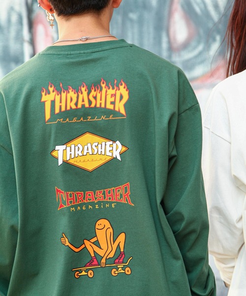【THRASHER】 バックプリント 長袖 Tシャツ / ロンT（Tシャツ/カットソー）｜THRASHER（スラッシャー） 6,490円