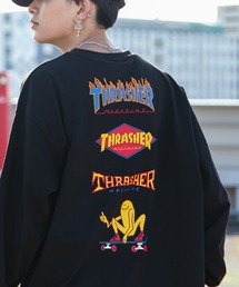 【THRASHER】 バックプリント 長袖 Tシャツ / ロンT