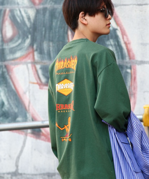 THRASHER（スラッシャー）の「【THRASHER】 バックプリント 長袖 Tシャツ / ロンT（Tシャツ/カットソー・メンズ・グリーン/ホワイト/グレー/ブラック・LARGE/MEDIUM）」の8枚目の写真