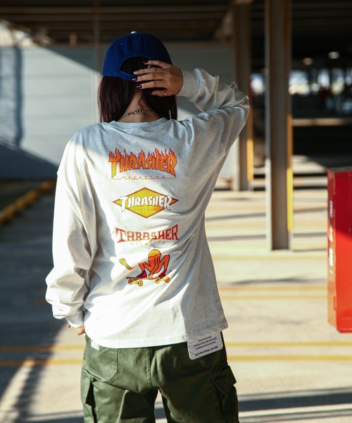 THRASHER（スラッシャー）の「【THRASHER】 バックプリント 長袖 Tシャツ / ロンT（Tシャツ/カットソー・メンズ・グリーン/ホワイト/グレー/ブラック・LARGE/MEDIUM）」の13枚目の写真