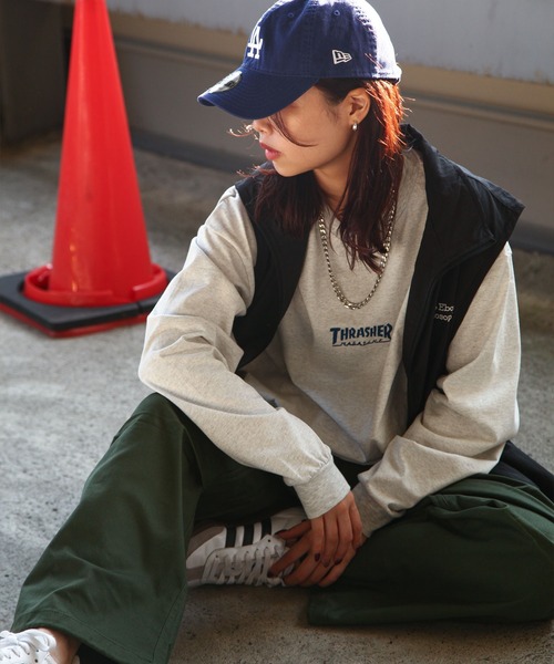 THRASHER（スラッシャー）の「【THRASHER】 バックプリント 長袖 Tシャツ / ロンT（Tシャツ/カットソー・メンズ・グリーン/ホワイト/グレー/ブラック・LARGE/MEDIUM）」の10枚目の写真