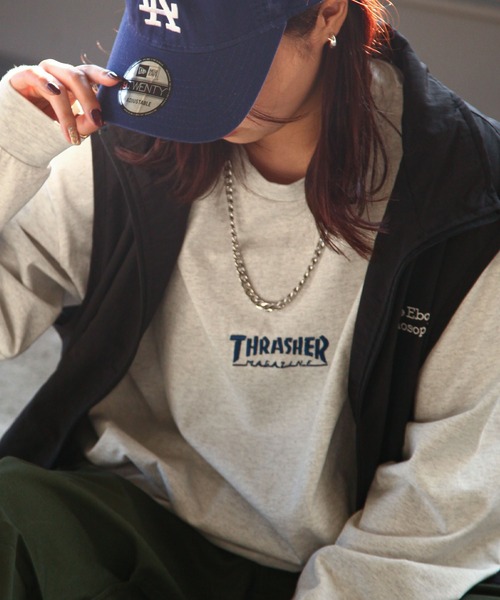 THRASHER（スラッシャー）の「【THRASHER】 バックプリント 長袖 Tシャツ / ロンT（Tシャツ/カットソー・メンズ・グリーン/ホワイト/グレー/ブラック・LARGE/MEDIUM）」の11枚目の写真