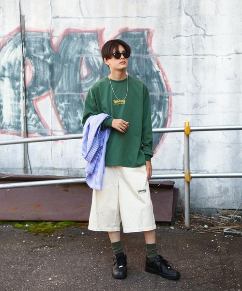 THRASHER（スラッシャー）の「【THRASHER】 バックプリント 長袖 Tシャツ / ロンT（Tシャツ/カットソー・メンズ・グリーン/ホワイト/グレー/ブラック・LARGE/MEDIUM）」の9枚目の写真