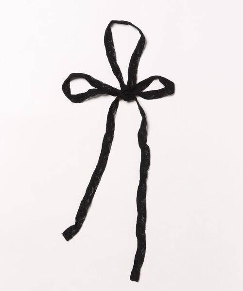 nemne store（ネンネストア）の「【Seoup】ボウタイ付レーストップス（Tシャツ/カットソー・レディース・オフホワイト/ブラック・SMALL/MEDIUM）」の19枚目の写真