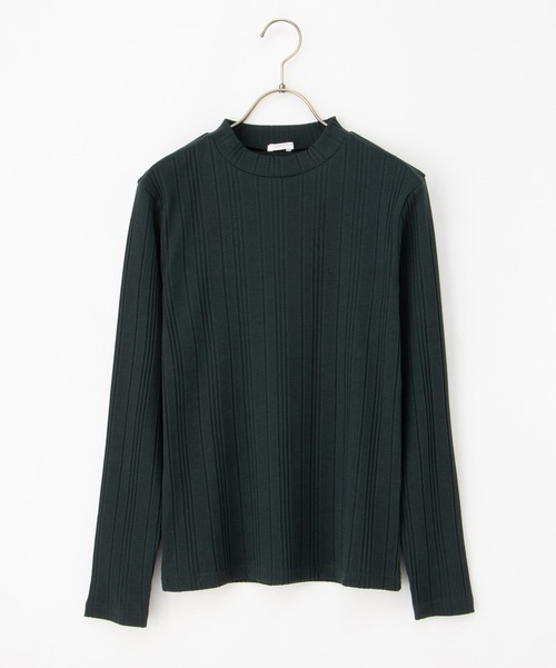 デニム風ハイネックTシャツ YONETOMI NEW BASIC（ヨネトミニューベーシック） ニュー