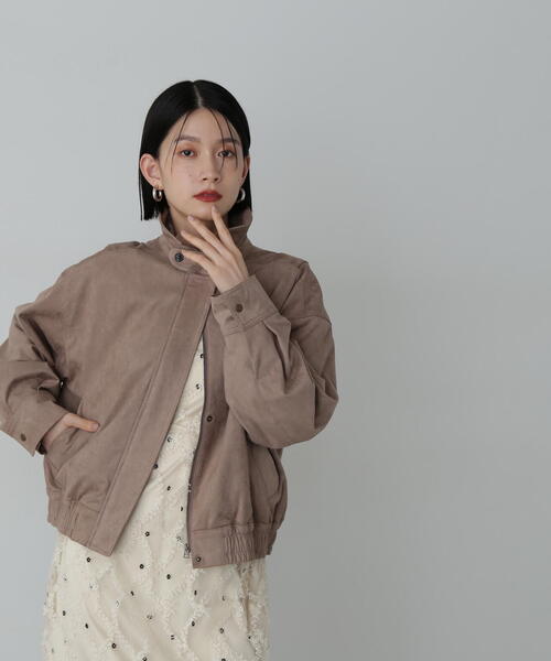 N.（N. Natural Beauty Basic）（エヌエヌナチュラルビューティーベーシック）の「◆スウェードブルゾン（ブルゾン・レディース・ベージュ/ブラウン・MEDIUM）」の19枚目の写真