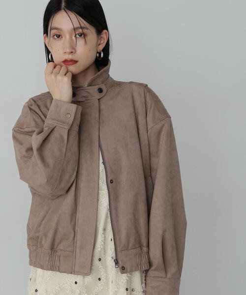 N.（N. Natural Beauty Basic）（エヌエヌナチュラルビューティーベーシック）の「◆スウェードブルゾン（ブルゾン・レディース・ベージュ/ブラウン・MEDIUM）」の20枚目の写真