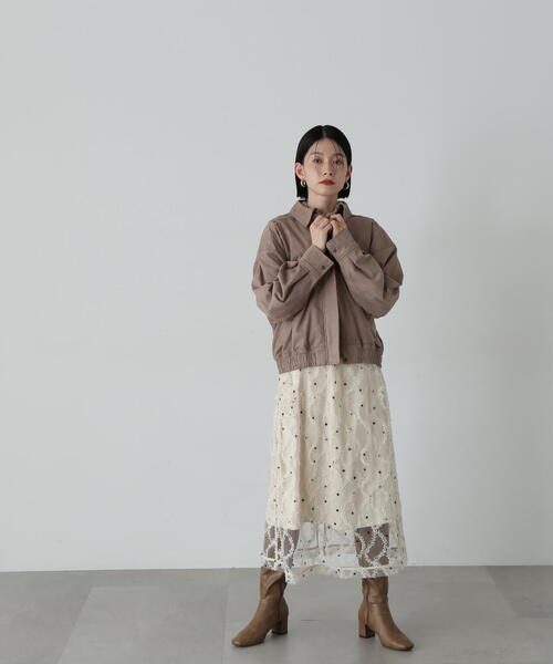 N.（N. Natural Beauty Basic）（エヌエヌナチュラルビューティーベーシック）の「◆スウェードブルゾン（ブルゾン・レディース・ベージュ/ブラウン・MEDIUM）」の21枚目の写真