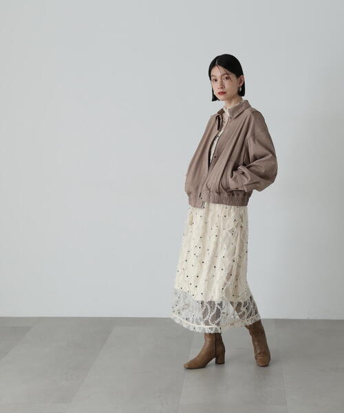 N.（N. Natural Beauty Basic）（エヌエヌナチュラルビューティーベーシック）の「◆スウェードブルゾン（ブルゾン・レディース・ベージュ/ブラウン・MEDIUM）」の22枚目の写真