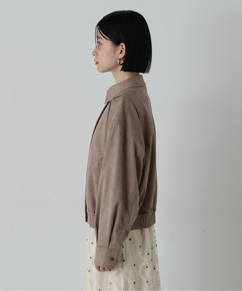 N.（N. Natural Beauty Basic）（エヌエヌナチュラルビューティーベーシック）の「◆スウェードブルゾン（ブルゾン・レディース・ベージュ/ブラウン・MEDIUM）」の12枚目の写真