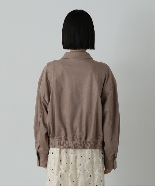 N.（N. Natural Beauty Basic）（エヌエヌナチュラルビューティーベーシック）の「◆スウェードブルゾン（ブルゾン・レディース・ベージュ/ブラウン・MEDIUM）」の13枚目の写真