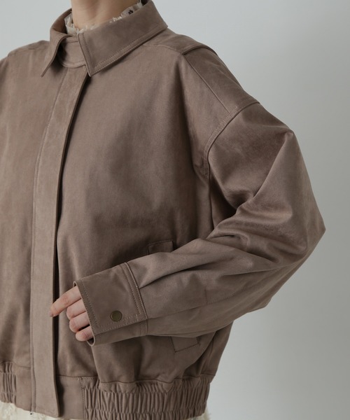 N.（N. Natural Beauty Basic）（エヌエヌナチュラルビューティーベーシック）の「◆スウェードブルゾン（ブルゾン・レディース・ベージュ/ブラウン・MEDIUM）」の15枚目の写真