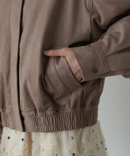 N.（N. Natural Beauty Basic）（エヌエヌナチュラルビューティーベーシック）の「◆スウェードブルゾン（ブルゾン・レディース・ベージュ/ブラウン・MEDIUM）」の16枚目の写真