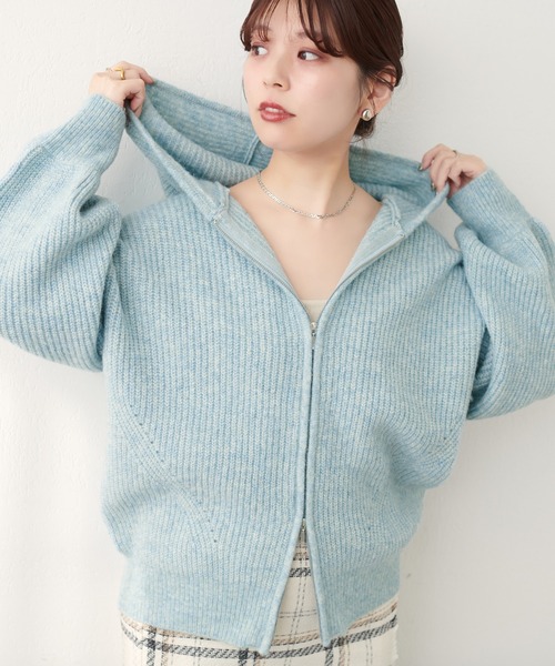 【新品】片あぜWzipゆるカーディガン 新品】片あぜWzipゆるカーディガン - メルカリ