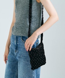 coca（coca） | ラインストーン ベロアショルダーバッグ(ショルダーバッグ)