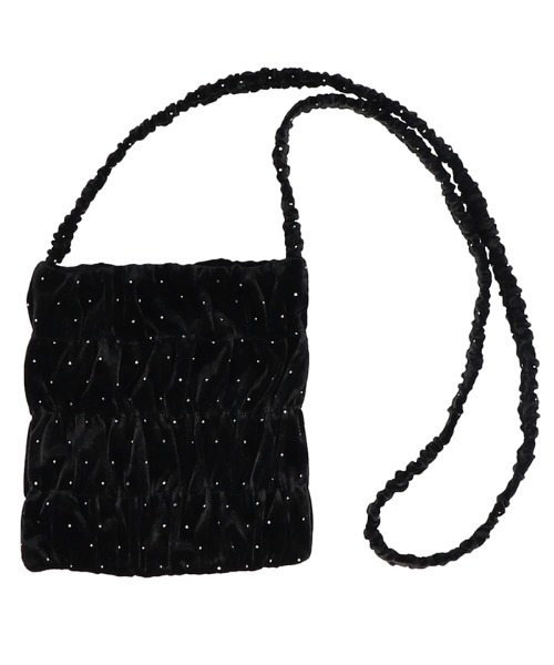 coca（coca）（コカ）の「ラインストーン ベロアショルダーバッグ（ショルダーバッグ・レディース・ブラウン/ブラック・ONE SIZE）」の14枚目の写真