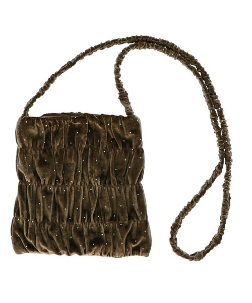 coca（coca）（コカ）の「ラインストーン ベロアショルダーバッグ（ショルダーバッグ・レディース・ブラウン/ブラック・ONE SIZE）」の15枚目の写真