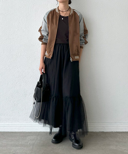 RIVE DROITE（リヴドロワ）の「【MONN.:.(モン)】ジャンパー（ブルゾン・レディース・ベージュ/ブラウン・FREE）」の4枚目の写真