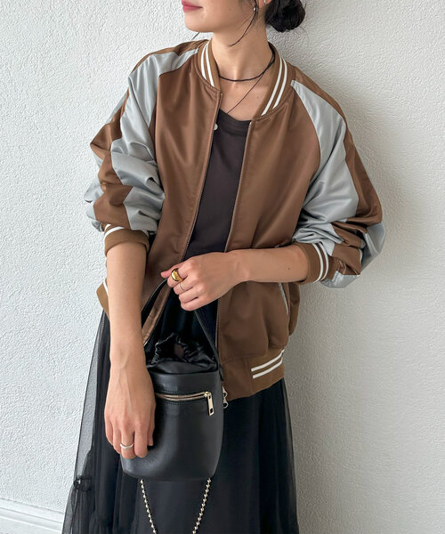 RIVE DROITE（リヴドロワ）の「【MONN.:.(モン)】ジャンパー（ブルゾン・レディース・ベージュ/ブラウン・FREE）」の7枚目の写真