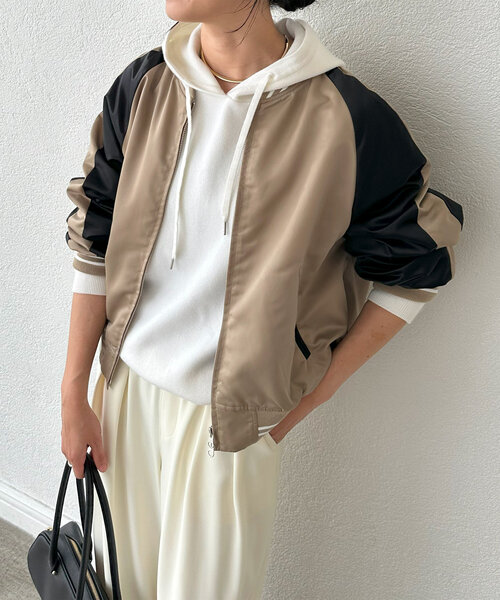 RIVE DROITE（リヴドロワ）の「【MONN.:.(モン)】ジャンパー（ブルゾン・レディース・ベージュ/ブラウン・FREE）」の15枚目の写真