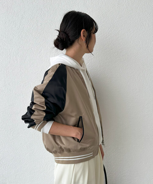 RIVE DROITE（リヴドロワ）の「【MONN.:.(モン)】ジャンパー（ブルゾン・レディース・ベージュ/ブラウン・FREE）」の16枚目の写真