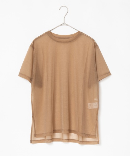 セール】シアーカットソー サイドスリットTシャツ（Tシャツ