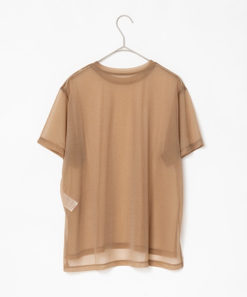 セール】シアーカットソー サイドスリットTシャツ（Tシャツ