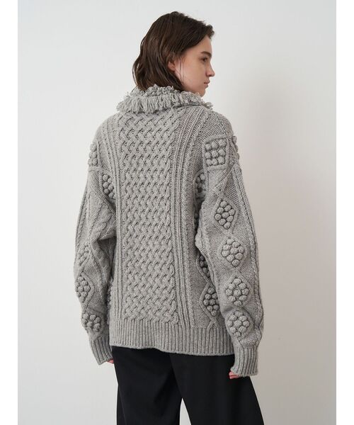 ELENDEEK(エレンディーク)の「ケーブルジップブルゾン(ブルゾン・レディース・グレー/アイボリー・FREE)」の7枚目の写真