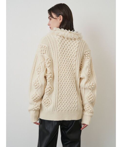 ELENDEEK(エレンディーク)の「ケーブルジップブルゾン(ブルゾン・レディース・グレー/アイボリー・FREE)」の17枚目の写真