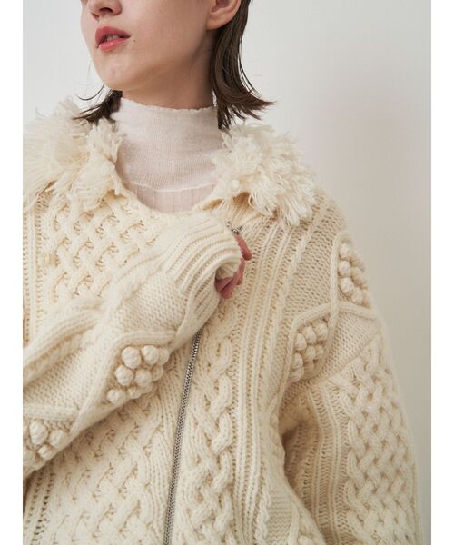 ELENDEEK(エレンディーク)の「ケーブルジップブルゾン(ブルゾン・レディース・グレー/アイボリー・FREE)」の20枚目の写真