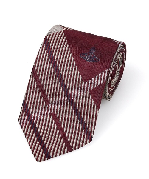 Vivienne Westwood MAN（ヴィヴィアンウエストウッドマン）の「“HARRIS TWEED” ネクタイ【249405 TIE85】（ネクタイ・メンズ・バーガンディー/グレー/ブラック・FREE）」の3枚目の写真