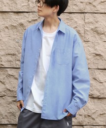 ZIP FIVE | 【ZIP FIVE】 CVCオックス レギュラーカラー 長袖 シンプル オーバーサイズ シャツ(シャツ/ブラウス)