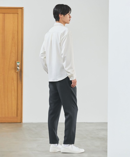 ESSENTIALS WARDROBE(エッセンシャルワードローブ)の「ミクロリブプリーツ長袖ボタンシャツ(シャツ/ブラウス・メンズ・グレー/ブラック/ホワイト・L/M/S/XL)」の14枚目の写真