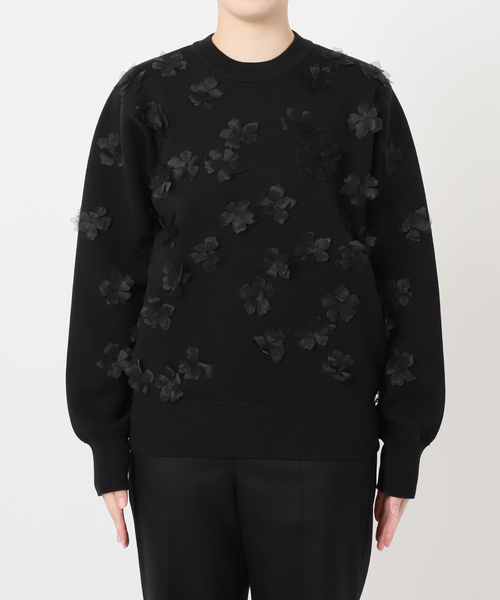 VERMEIL par iena(ヴェルメイユパーイエナ)の「petal knit プルオーバー(ニット/セーター・レディース・ブラウン/ブラック・FREE)」の18枚目の写真