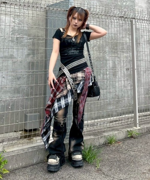100％品質 check セール】【XU】asymmetry skirt 【エックスユー / スカート