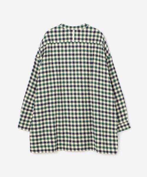 GALLEGO DESPORTES（ギャレゴデスポート）の「GALLEGO DESPORTES | 〈別注〉コットン バンドカラーシャツ CHECK MEN（シャツ/ブラウス・メンズ・グリーン系その他・L/M）」の3枚目の写真