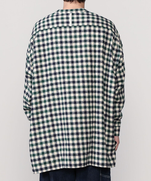 GALLEGO DESPORTES（ギャレゴデスポート）の「GALLEGO DESPORTES | 〈別注〉コットン バンドカラーシャツ CHECK MEN（シャツ/ブラウス・メンズ・グリーン系その他・L/M）」の11枚目の写真