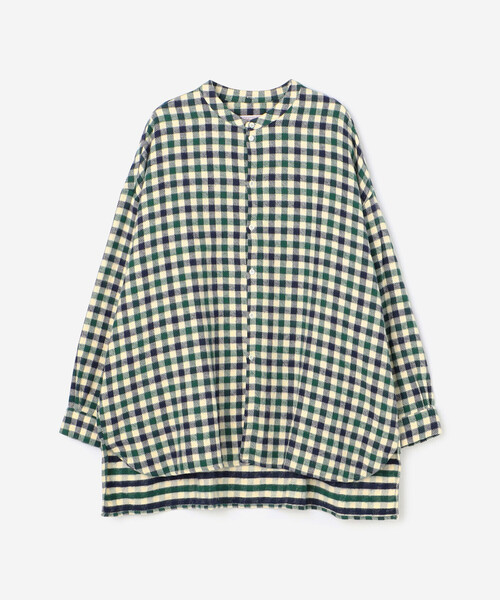 GALLEGO DESPORTES（ギャレゴデスポート）の「GALLEGO DESPORTES | 〈別注〉コットン バンドカラーシャツ CHECK MEN（シャツ/ブラウス・メンズ・グリーン系その他・L/M）」の14枚目の写真