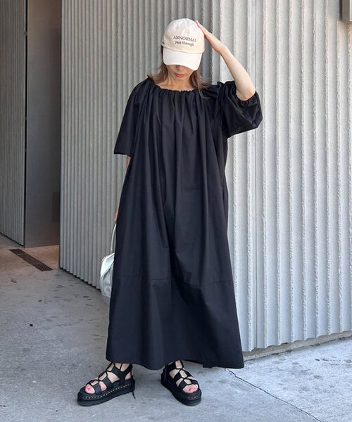 セール】【WEB限定】2WAYオフショルギャザーワンピース