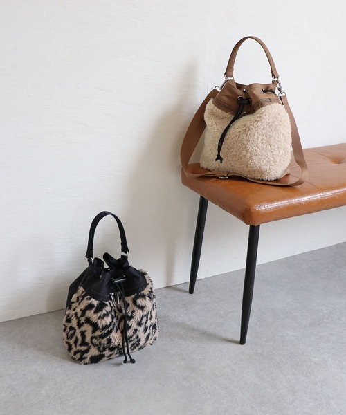 T・S・L（ティーエスエル）の「ボア2wayショルダーバッグ（ショルダーバッグ・レディース・チャコールグレー/レオパード/ベージュ・FREE）」の21枚目の写真